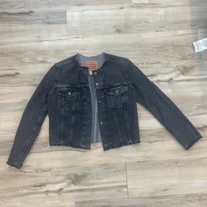 Levi's Cropped Black Jean Jacket